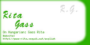 rita gass business card